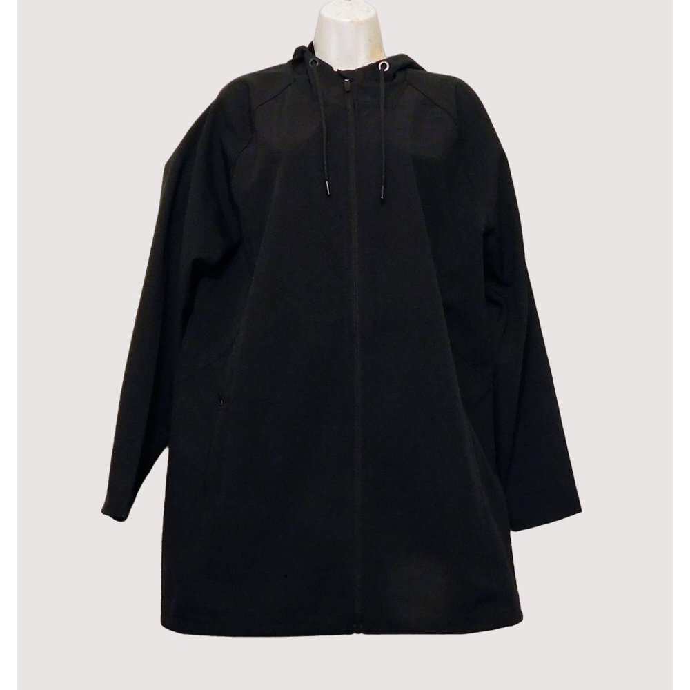 Bass Pro Natural Reflections Jacket Womens XL Black Overcoat Lined Long Sleeve